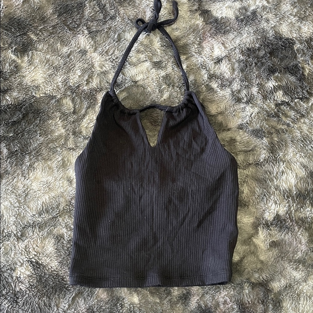 Wilfred Charcoal Ribbed Top